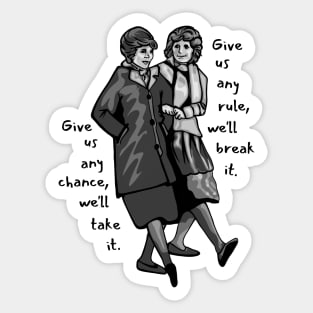 Laverne & Shirley Drawing Sticker